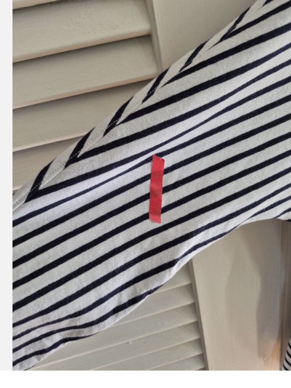 Frank & Eileen Anna Long Sleeve Heritage Jersey Capelet Navy French Stripe sz M - Picture 8 of 8